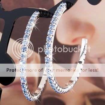 JE043 Crystal Rhinestone Silver Plated Earring Best Christmas Gifts