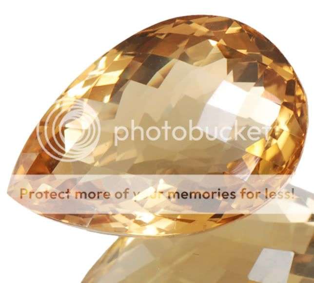 10.75cts Golden Yellow Brazil Madeira Citrine Gemstone - VVS/IF - Pear Cut