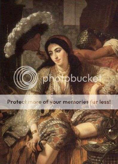 WOMEN OF ALGIERS IN THEIR APARTMENT ORIENTALIST PAINTING OIL ON CANVAS SIGNED BY MICHEL CERA