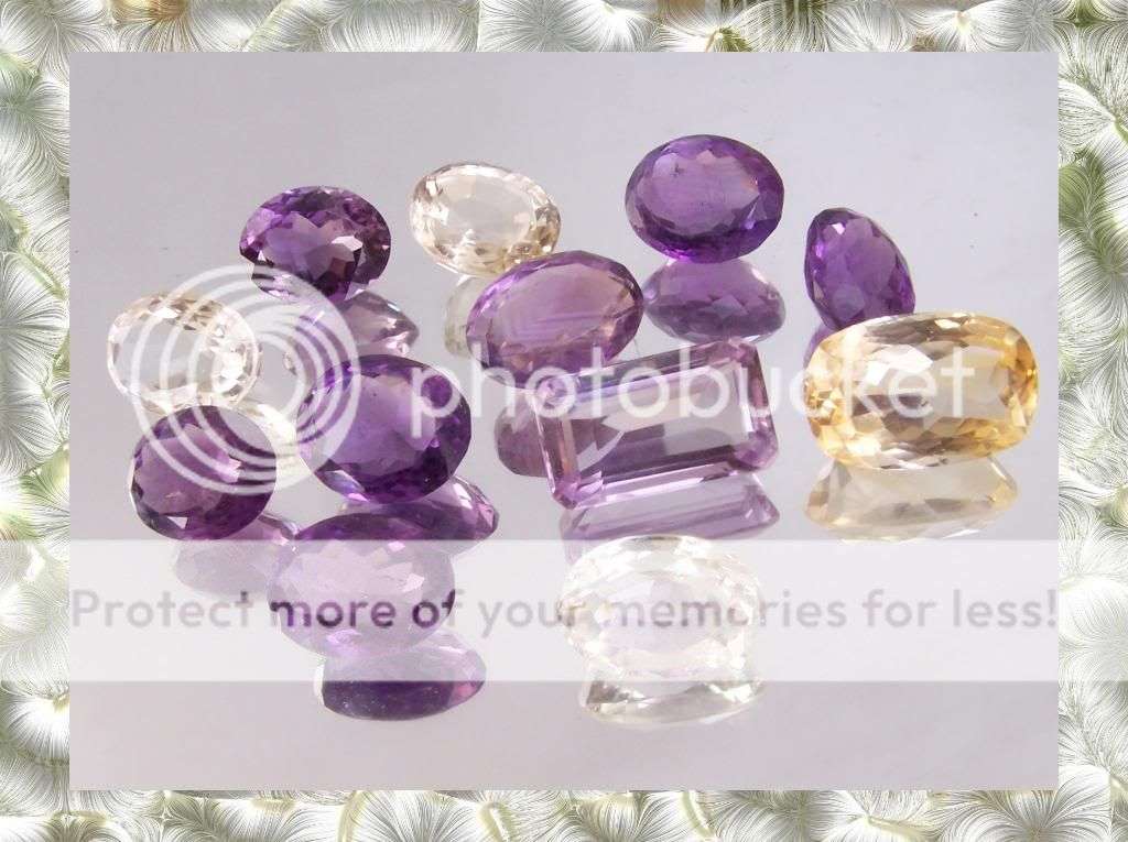 90cts Brazil Amethyst & Citrine Gemstone Wholesale Lot - Assorted Shapes & Sizes