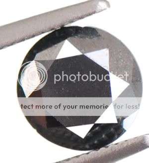 1.80ct Round Brilliant Cut Natural India Black Diamond with IGI, GIA Accredited Laboratory Cert