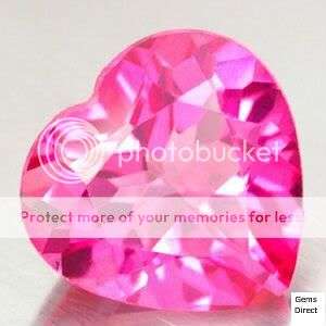 RARE 6mm HEART-FACET NATURAL PINK TOPAZ GEMSTONE