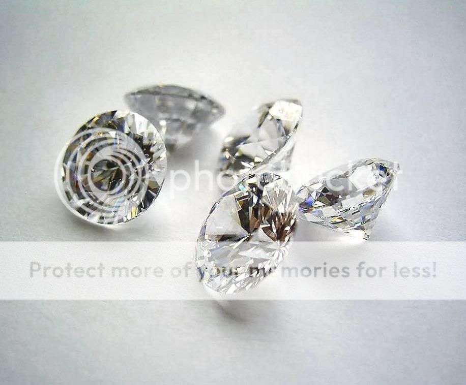 5 Russian Lab Created Flawless Diamond Simulates - FLAWLESS!!!