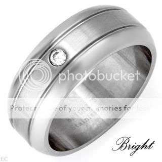 BRIGHT Elegant and Beautiful Gents Ring With Simulated Diamond Well Made in Stainless steel