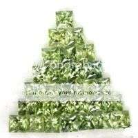 DAZZLING 28PCS GREEN PRINCESS CUT SAPPHIRES 1.91CTS  - No Reserve!