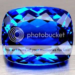 27.50 CT.UNCOMMON! Long Cushion Corn Flower Blue Quartz Gemstone - 100% Money back guarantee!!