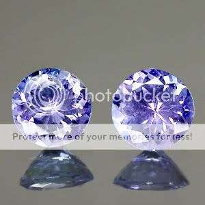 Stunning 0.80 cts Pair EYE CATCHING MARVELOUS BLUE TANZANITES-  4.5MM. No Reserve! Top class!