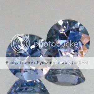 Stunning 0.50 cts Pair EYE CATCHING STUNNING BLUE TANZANITES-  4.39MM. No Reserve! Top class!