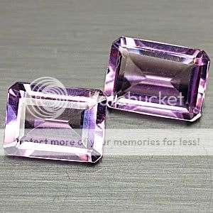 1.70ct.Matched Pair Emerald Top Purple Amethyst Uruguay Gemstones - Birthstone for February!