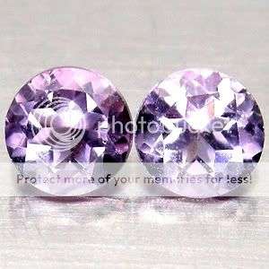 SUPER Matched Pair Round Top Purple Colour Natural Amethysts  - 100% Money back guarantee!!