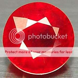 1.30 CT.SHIMMERING! Round Top Blood Red Natural Ruby Gemstone . Top class!