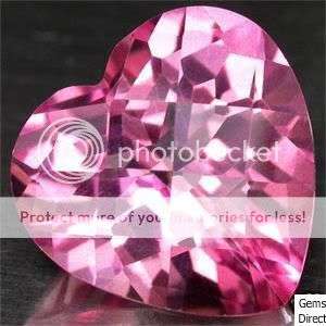 RARE 7mm HEART-FACET NATURAL PINK TOPAZ GEMSTONE