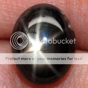 2.70ct.WONDERFUL! Oval Cab 6 Rays Star Black Sapphire   - 100% natural Earth Mined Gems
