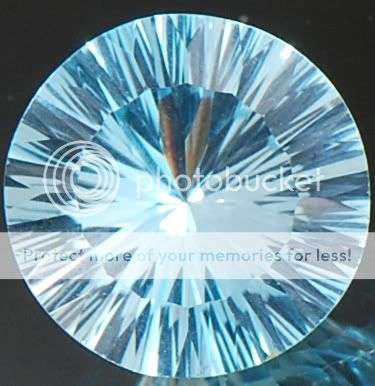 8.31cts Round Concave Cut Swiss Blue Topaz - Flawless