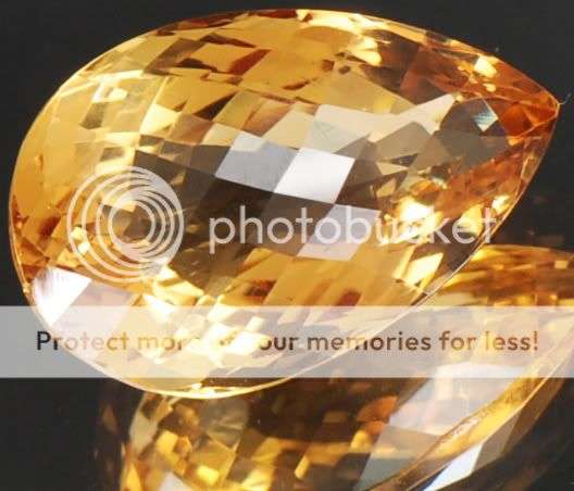 13.35cts Pear Cut Rare Flawless Madeira Citrine Gemstone