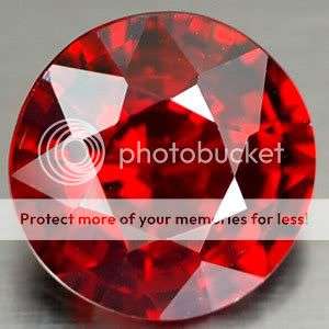 A PAIR OF 5.90mm ROUND-FACET ORISSA GARNET GEMSTONES - Birthstone for January