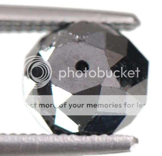 CERTIFIED!!! 1.58cts Natural India Black Diamond Loose Bead