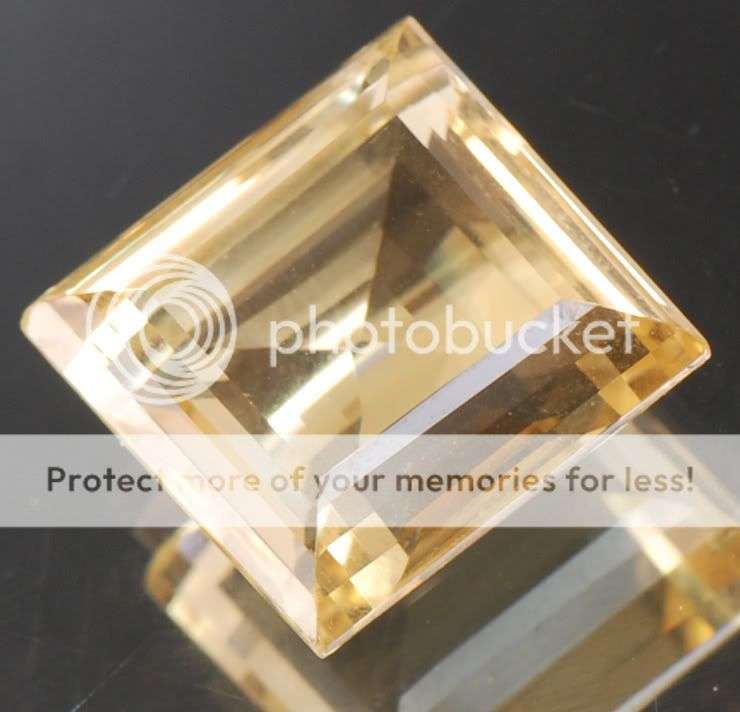 22.80cts Golden Brazil Madeira Citrine Gemstone - Princess Cut