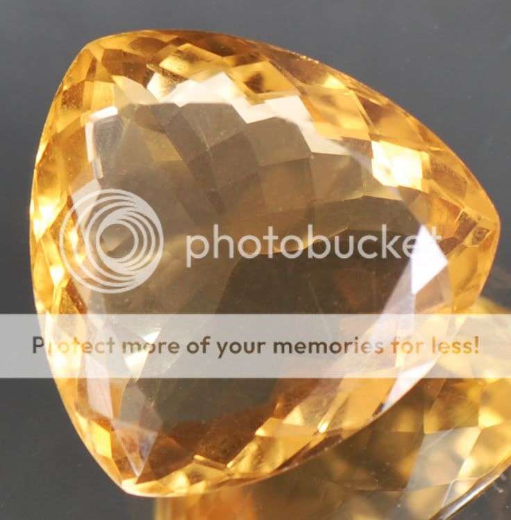 21.95cts Golden Yellow Brazil Madeira Citrine Gemstone - Fancy Cut