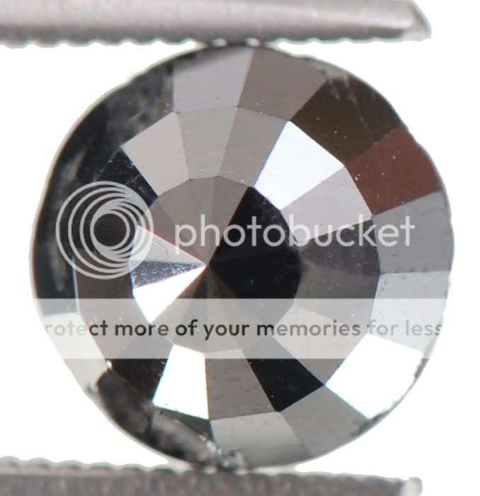 1.83cts Rose-Round Cut Natural India Black Diamond with Accredited Laboratory Certification