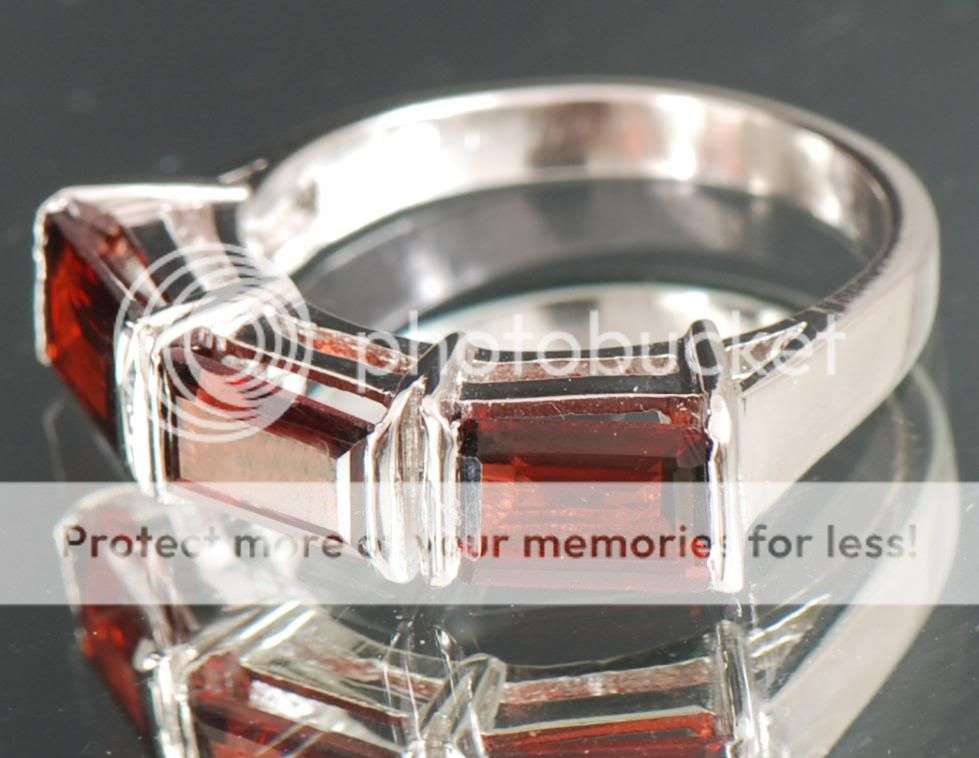 Natural Africa Garnet 925 Silver Gemstone Ring