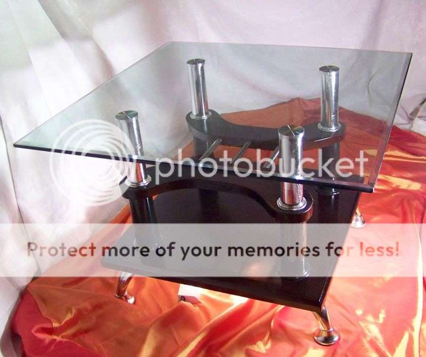 NEW Glass Coffee Cocktail Modern Unique Retro Table