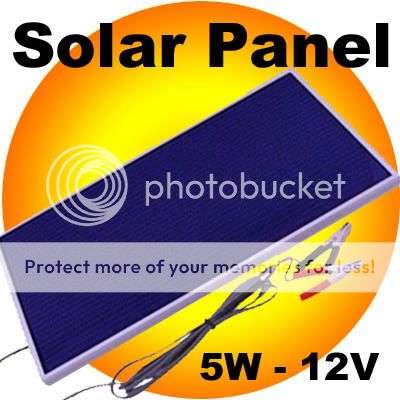 5 W, 12V PV SOLAR PANELS - AMORPHOROUS - EFFICIENT EVEN  IN LOW  LIGHT