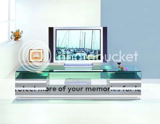 THE MOST AWESOME PLASMA TV STAND - THICK TEMPERED GLASS AND BEAUTIFUL WOOD COMINATION