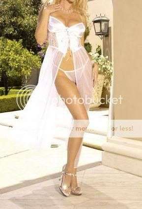 White lace lingerie with openings on both sides