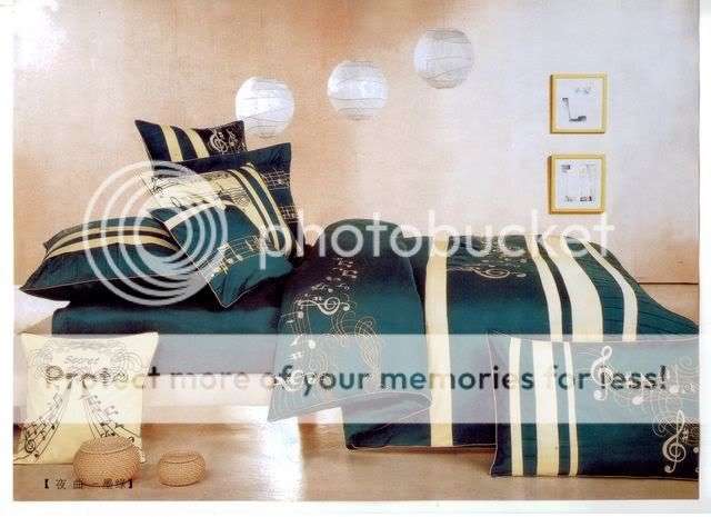 Green Embroidered 6 Pc Duvet set