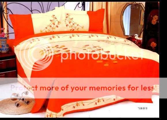 Orange & Beige 6 Pc Duvet Sets