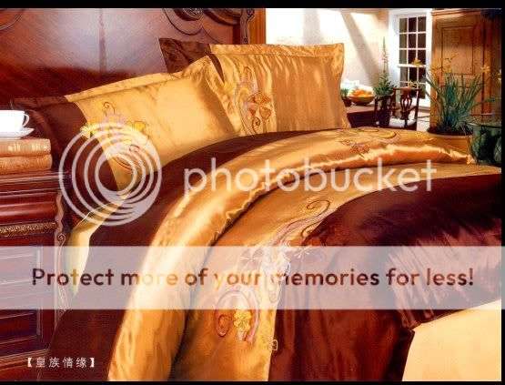 bid4this _SATIN_ 6pc gorgeous Queen size embroidered duvet set