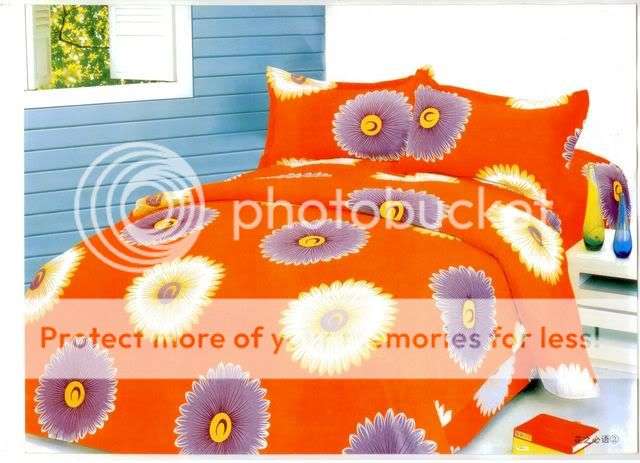 Orange 6 Pc Duvet set