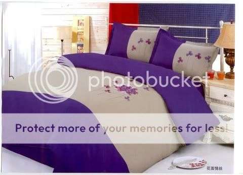 Purple & Grey 6 Pc Duvet Set