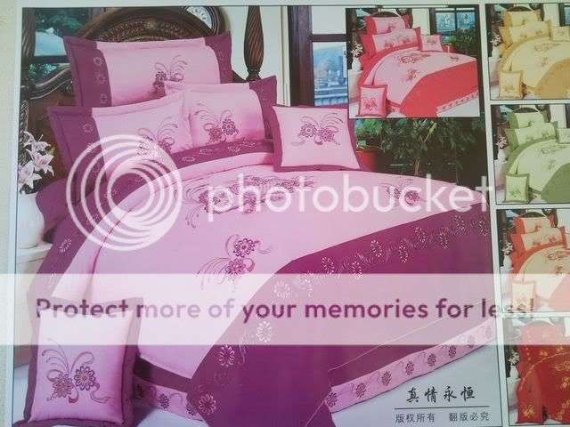 Pink & Purple Fully Embroidered 6 Pc Duvet set