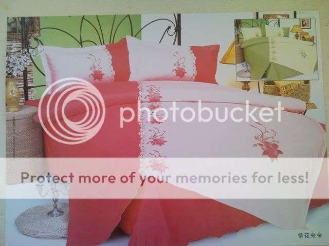 RED Embroidered 6 Pc Duvet Sets