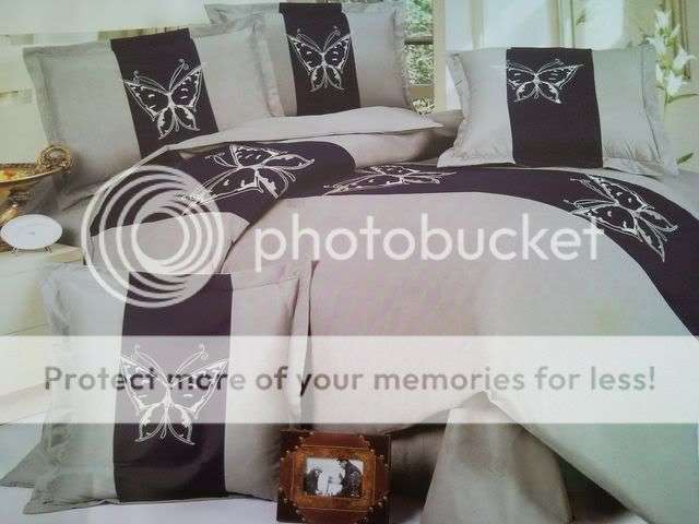 Black and Grey 6 Pc Embroidered 6 Pc Duvet set