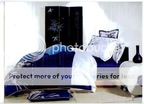 Blue & White  6 Pc Duvet Sets