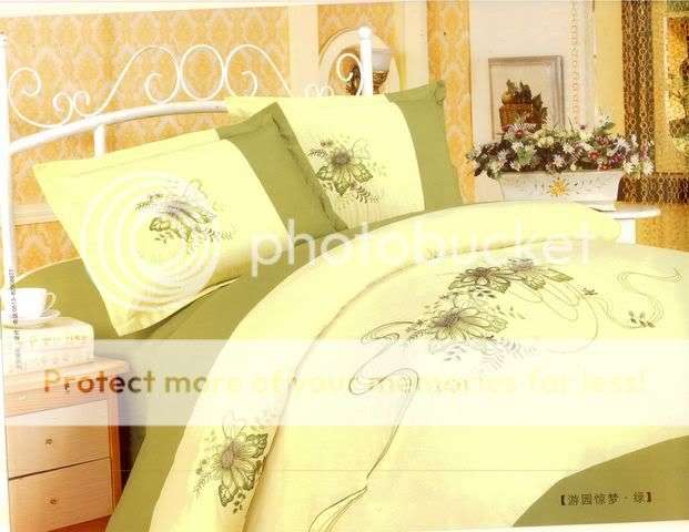 LOVELY Light Olive Green 6 Pc Duvet Set