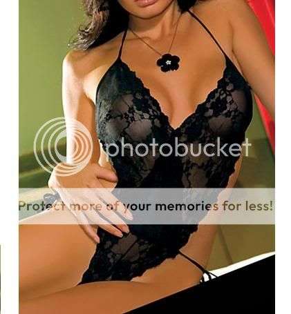 !!Halter Flower Teddy Monokini Sleepwear