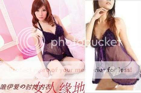 Sexy purple charming Lingerie Sleepwear G-string