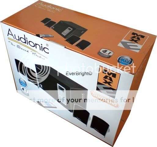 AUDIONIC 4.1 SOUND SYSTEM WITH FM, WIRELESS REMOTE (BRAND NEW)