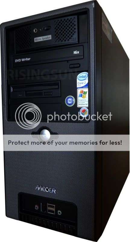 MECER DESKTOP PC CORE2DUO, 1GB, 160GB HD, LICENSED WIN XP, BUILTIN SPEAKERS