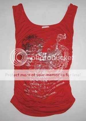 Funky red top with silver detail