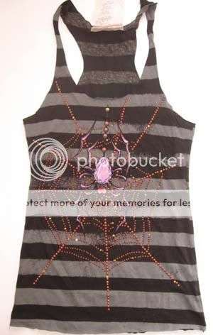 VERY COOL STRIPE VEST WITH SPIDER DESIGN!!!
