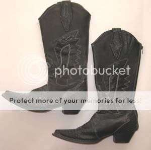 VERY COOL BLACK COWBOY BOOTS!!!