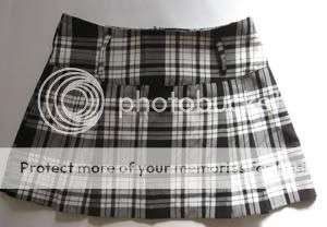 FAB BLACK AND WHITE CHECK MINI-SKIRT!!