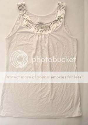STUNNING WHITE TOP WITH SILVER SEQUINCE!!!