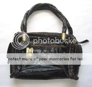 GORGEOUS BLACK DISTRESSED HANDBAG WITH COPPER DETAIL!!!