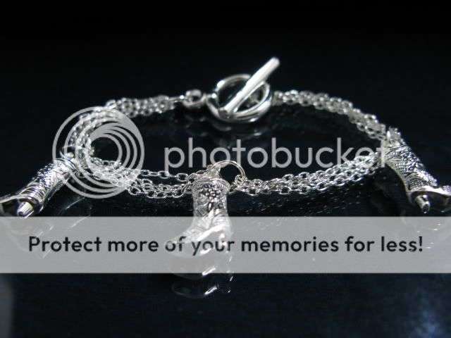 STUNNING GENUINE STERLING SILVER CHARM BRACELET!!